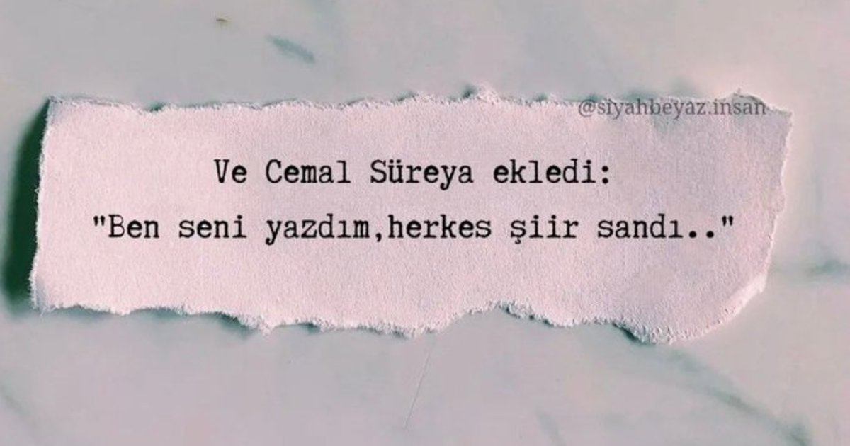 c_sureya's tweet photo. ve Süreya ekledi: "Ben seni yazdım, herkes şiir sandı.." https://t.co/d5DS4UN7Bt