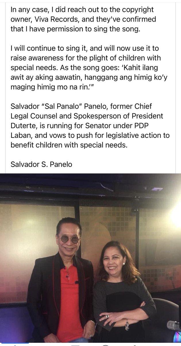 iSabongera's tweet photo. Sa ginawa mo Sharon Cuneta #NegaStar tinulungan mo pa si Panelo sa kanyang kampanya. Bida sya ngayon at ikaw ang "kontrabida". Nagkaroon tuloy ng simpatiya ang mga tao na iboto sya salamat sa iyo ๐๐๐๐ https://t.co/AdRIQYBh14