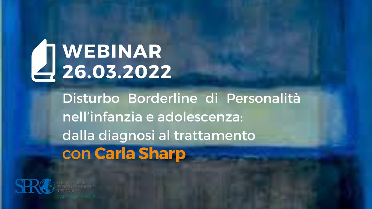 CentroSCP's tweet photo. 📣 Grazie alla #collab con #SPR-IAG i #SociCSCP potranno usufruire di una quota ridotta per il webinar del 26 MARZO “#BPD nell’#infanzia e #adolescenza: dalla diagnosi al trattamento” con #CarlaSHARP.

👉 Programma e iscrizioni: https://t.co/nFLoFbzF0s

#CSCP2022 #BPD https://t.co/eNsa74Y2qS