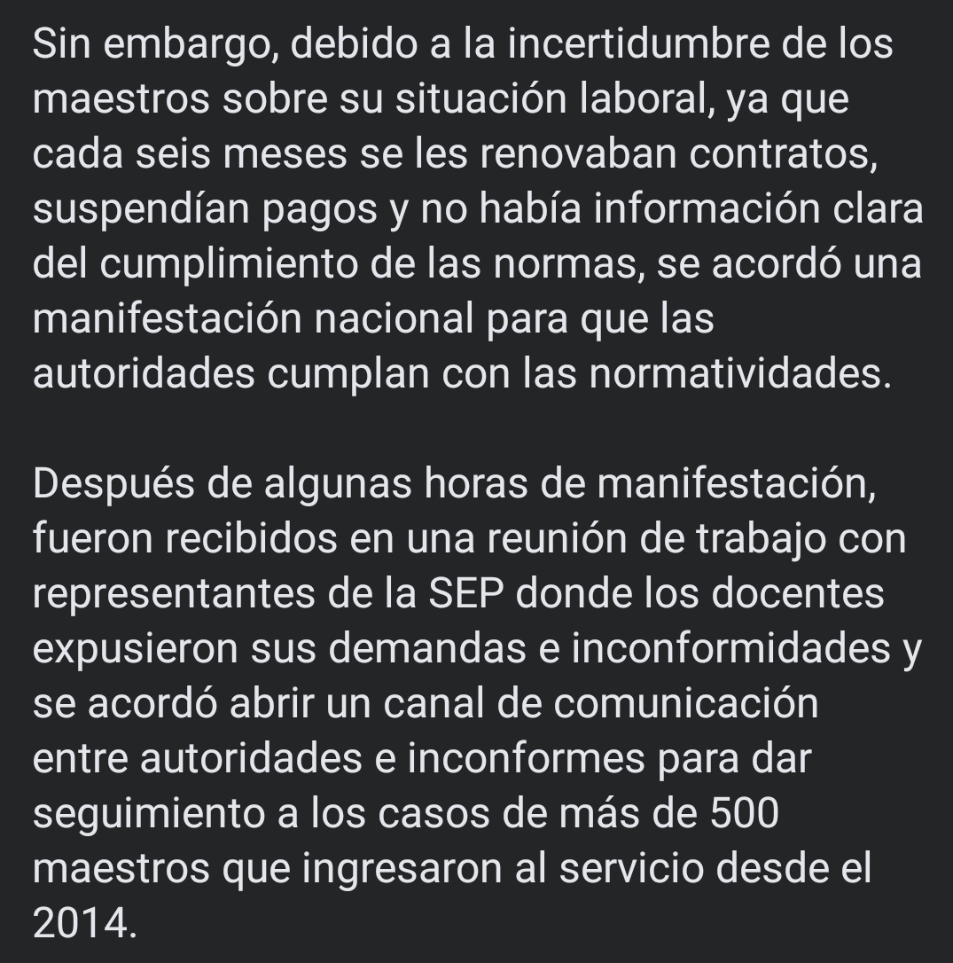 Gustavo20802340's tweet photo. Docentes Idóneos de Media Superior exigimos basificación y entrega de nombramientos definitivos #cumplimiento a  la #LGSCMM #CUMPLE_SEP  #MEDIASUPERIOREXISTE #BASIFICACIÓN @GobiernoMX @Hacienda_Mexico @lopezobrador_ https://t.co/82IwKKcFme