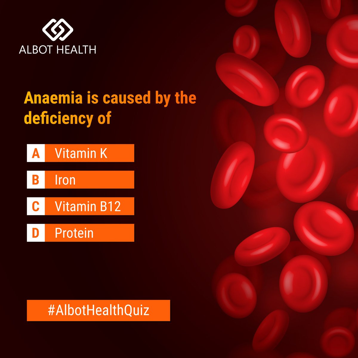 Remember reading this for your school exams? Do you still remember the answer? Tell us in the comments. 

#FridayChallenge #AlbotHealthQuiz #HealthQuiz #Contest #quizoftheday #QuizTime #anaemia