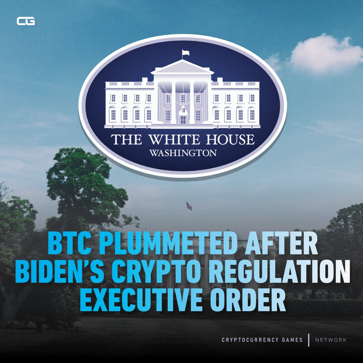 CGamesNetwork's tweet photo. Bitcoin plummeted for -5% after Biden's Crypto Regulation Executive Order. Just right after it surged.
#ExecutiveOrder #NFT #Biden #BTC https://t.co/cNZDJNjIup