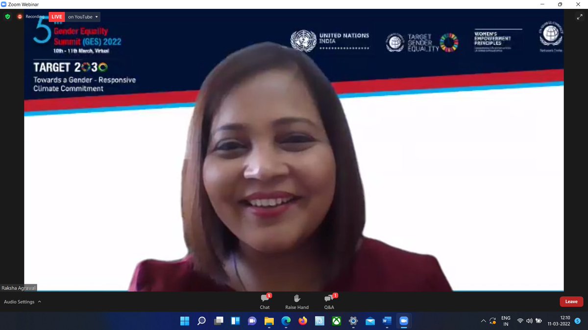 GCNIndia's tweet photo. . @raksha19d takes a solution oriented approach and quotes "Every person in the workforce should have an equal opportunity to learn, grow and develop career opportunities." at  @GCNIndia's #GES2022 https://t.co/IgPawJ3wCc