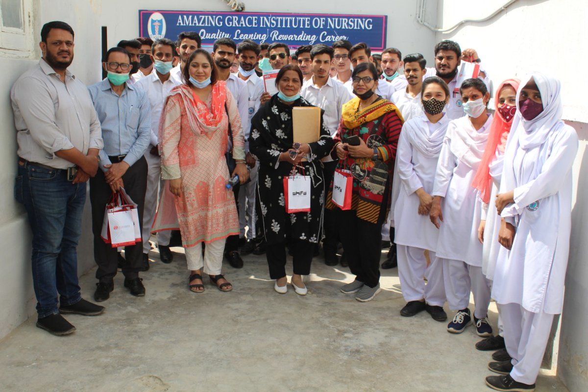 SyahImpex's tweet photo. Shifa, recently sponsored an Auto Destruct Syringe Awareness Program in partnership with ICSP at  Amazing Grace Institute of Nursing Khi on #infectioncontrol &amp; #prevention in #healthcare facilities. Event was graced by Mr.Rehan &amp; Dr.Sabika.
#shifa #Health #adsyringe #etecampaign https://t.co/hkvCZO7gDF