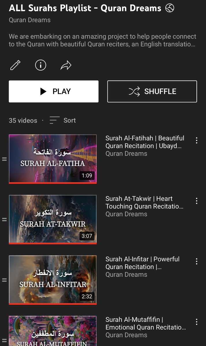 youtube.com/playlist?list=… | ALL Surahs Playlist - with STUNNING Digital Art