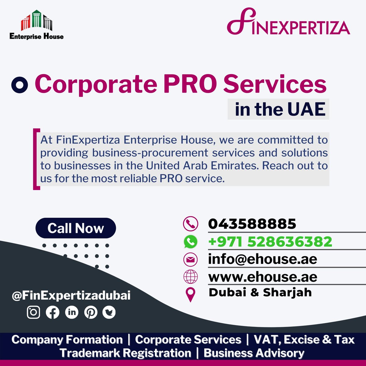 finexpertizaa's tweet photo. We offer #immigration and #incorporation, as well as document clearance, government approvals, notary services, etc.
We at FinExpertiza Enterprise House are dedicated to providing businesses in the #UnitedArabEmirates with business-procurement services and solutions. https://t.co/RFhToNxgJy