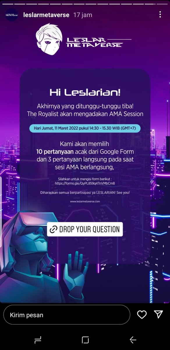 ginadwiaprilia2's tweet photo. Bismillah To the moon🚀🚀🚀
#LeslarMetaverse https://t.co/oo16V3p4mq