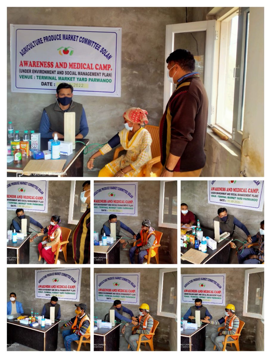 hpsamb's tweet photo. #Health #Camp for construction work at Market Yard #Parwanoo #APMC Solan #HPSAMB https://t.co/zgWLheGbkQ