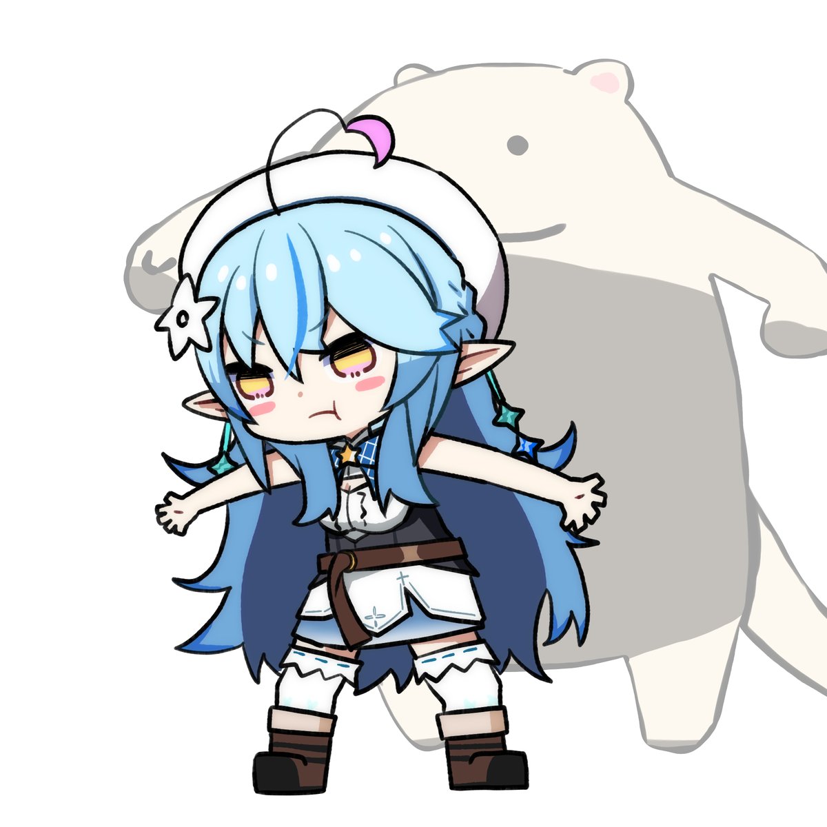 雪花ラミィ 「#LamyArt 
威嚇するラミィちゃん 」|honmirinのイラスト