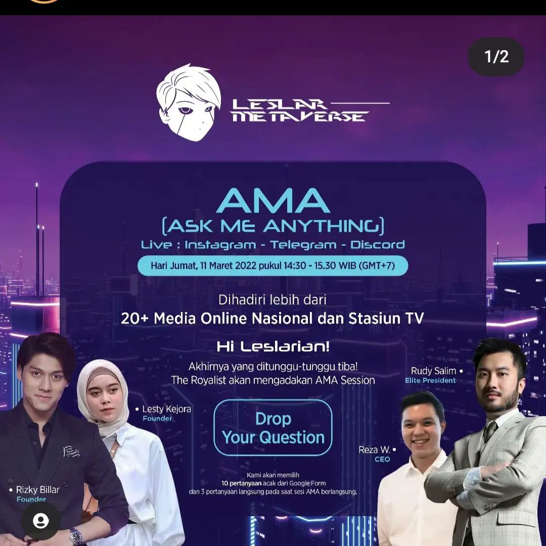 AliekaZ's tweet photo. Yoooook.. bentar Lagiii guys
 ramaikan..🔥🚀🚀
#LeslarMetaverse 
#ToTheMoon 🚀🚀 https://t.co/FFeGkK12my
