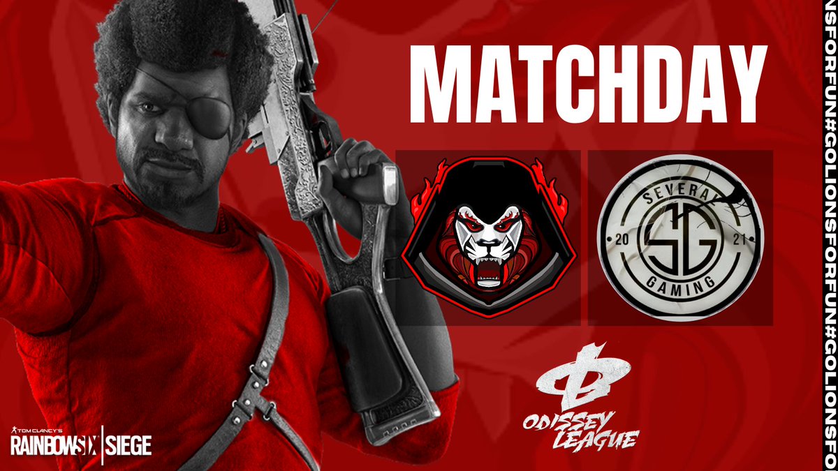 LionsForFun's tweet photo. ⚔ ¡Día de partido!
🆚️ @SeveralGaming_
🏆 @LeagueOdissey
⏰ 16:30 🇪🇸, 15:30 🇮🇨
🖥 PlayStation, Rainbow Six Siege.
🦁 #GoLionsForFun 🦁 https://t.co/LD4tjeHS5U
