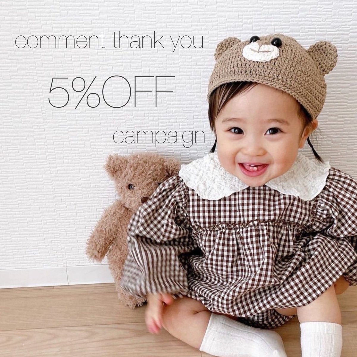 coco_handmade11's tweet photo. 5%OFFキャンペーン中🧸💖💖💖
以前、インスタグラムでのプレゼント企画への投稿にコメントいただいた方限定です！#プレゼント企画　#プレゼントキャンペーン #拡散希望 https://t.co/GsLdl2Tnv9