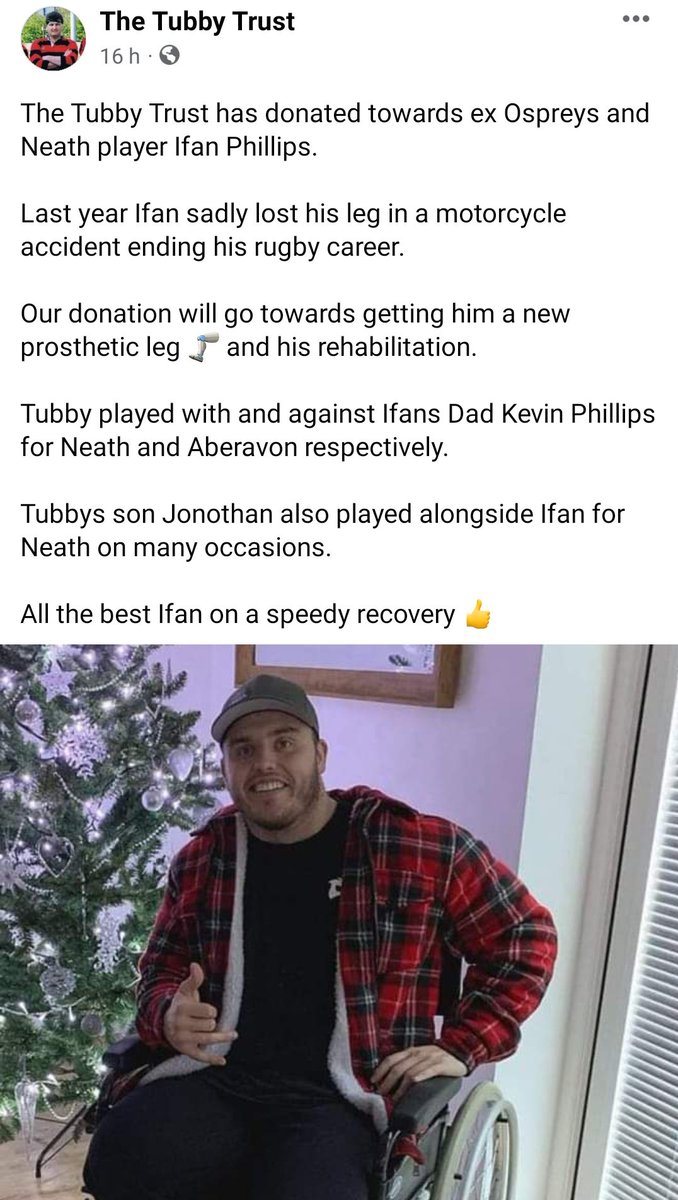 The Tubby Trust donates to <a href="/ifan_phillips/">Guto Ifan Phillips</a>