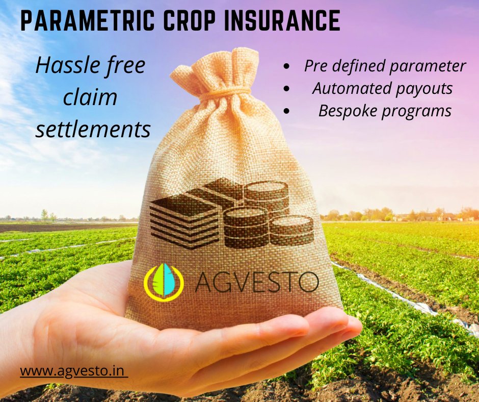 Parametric insurance provides quicker and transparent claim settlements based on the weather parameters from pre-defined values.

To know more contact us on : agvesto.in
#parametricinsurance #cropinsurance  #ruralindia #agritech #insurtech #technology  #insurance