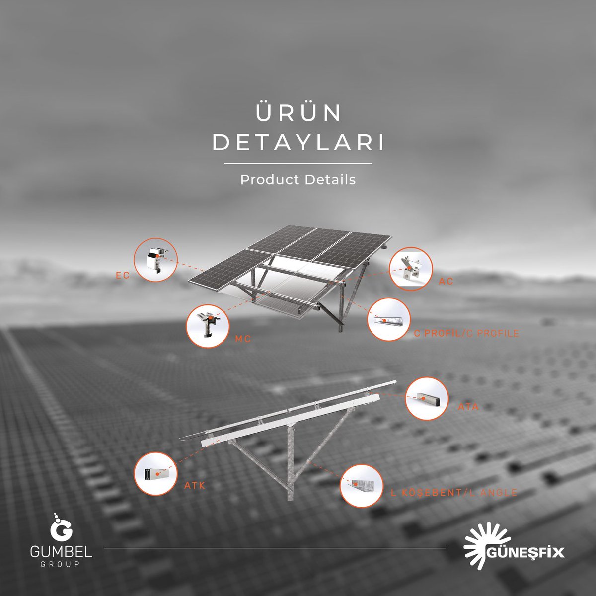 gunesfix's tweet photo. GFix Ground Al Solo Tek Kolonlu Arazi Tipi Solar Montaj Sistemi (Çelik + Alüminyum)

Single Column Ground Type Solar Mounting System (Steel + Aluminum)

Güneş enerjisi sistemleri ve ürünlerimiz hakkında daha detaylı bilgi alabilmek için; https://t.co/qEEFLbsQQR https://t.co/GX029gJ6Ff
