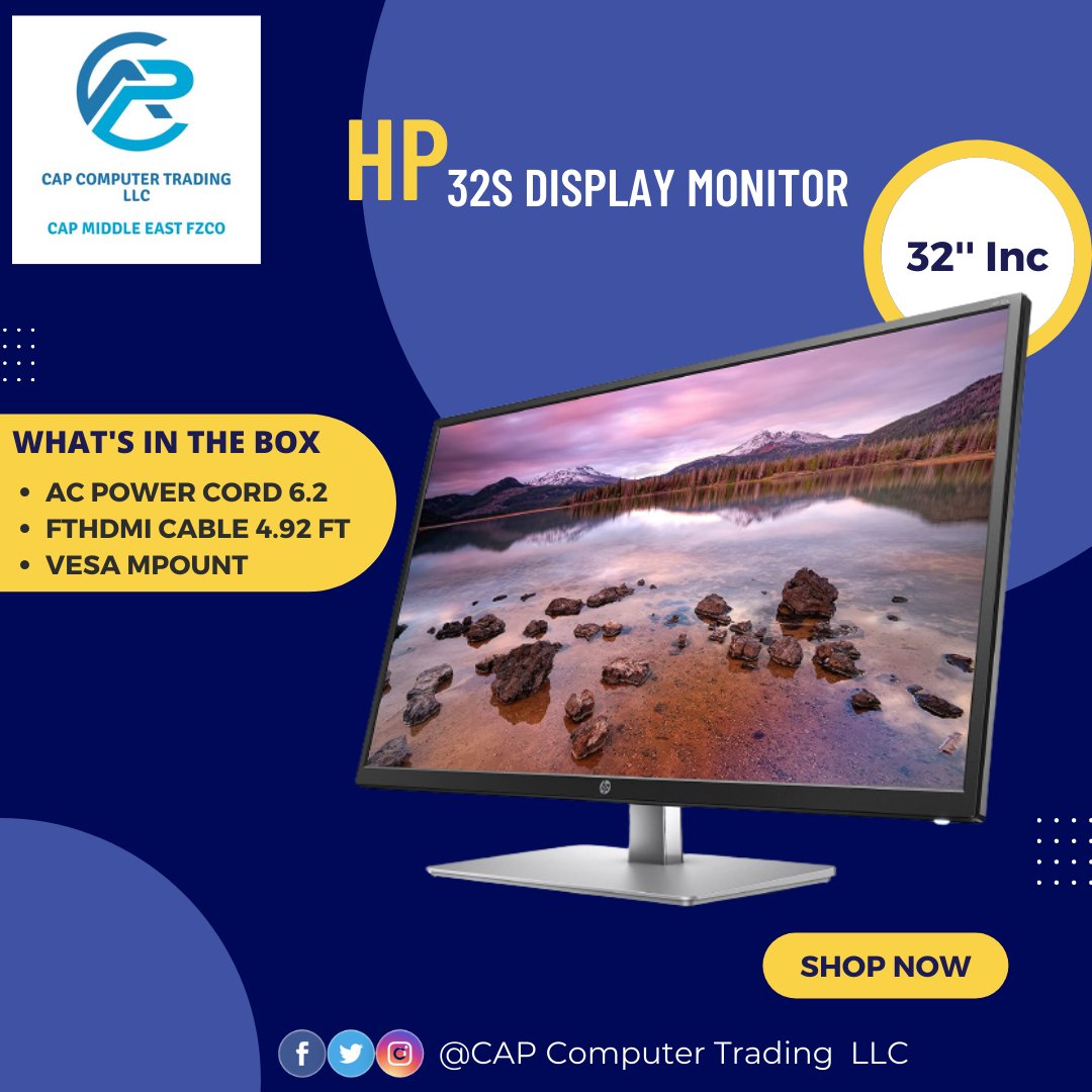 CAP COMPUTER TRADING LLC on Twitter: "Are You Looking For a Monitor ? Here we have HP Monitor for you Now available @computer_cap LLC. contact: +971 543895126 / +971 43934747 Follow