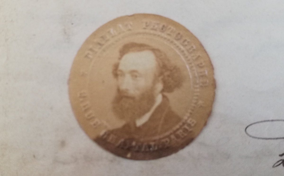germainebertin's tweet photo. #Genealogie7Photos La photo la plus ancienne : Une mignonne petite photo collée sur un courrier envoyé par Richard à son ami Emile (mon ancêtre), en mai 1862    https://t.co/2SysVqYbxh https://t.co/VxOie7uEPN