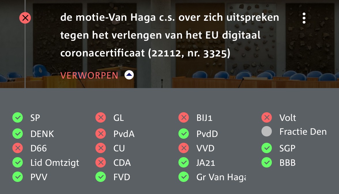 WybrenvanHaga's tweet photo. Corona is voorbij en toch willen alle linkse partijen het coronatoegansbewijs in stand houden en op Europees niveau regelen.
#BVNL is hier tegen want dit is de opmaat naar een Digitale EU-identiteit met meer controle door de staat en het gevaar van een Social Credit System https://t.co/AWaAL0385q