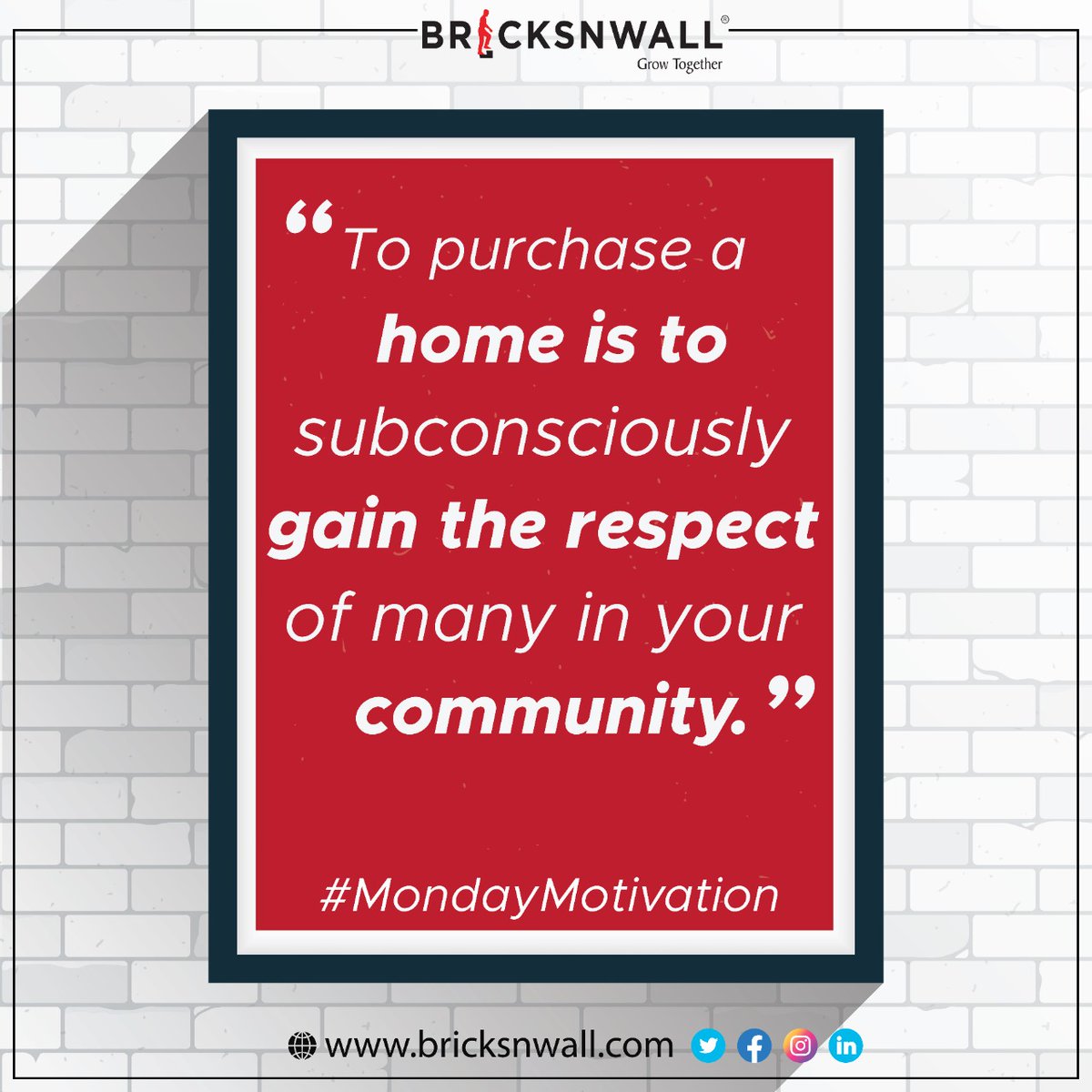 BricksnwallInd's tweet photo. Furthermore, peace ain’t possible to put a cost upon and in most areas of life, unachievable, but buying your own home affords you a grand measure.
Get FREE home buying advice from India’s top real estate experts. Call Now!
#realestate #realestateadvisor #bricksnwall #bnw https://t.co/1SeXWouo6a