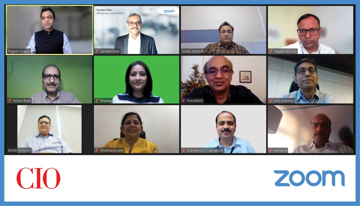 CIOin's tweet photo. 👏An engaging roundtable #CIOConversation moderated by @yogsyogi1 @FoundryIDG  in association with @Zoom where @sameraje, GM &amp; Head of India Communications discussed Collaboration in 2022: Powering Your Digital Transformation Journey. Impact of #hybridwork &amp; #evolvingtechnology https://t.co/EDgGWuy60T