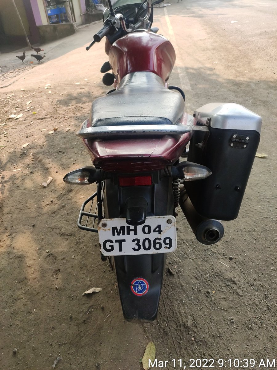 Ambernath_ACF's tweet photo. @eGovMaharashtra @DGPMaharashtra @maharashtra_hmo @ThaneCityPolice 
Ambarnath #TrafficSutar found misusing Police logo on his private motor cycle bearing MH04-GT-3069, surprise 2see Traffic Mr Sutar driving motor cycle without Insurance.Request #CPTHANE &amp; #DCPTRAFFIC 4action. https://t.co/3kh84tjzJu