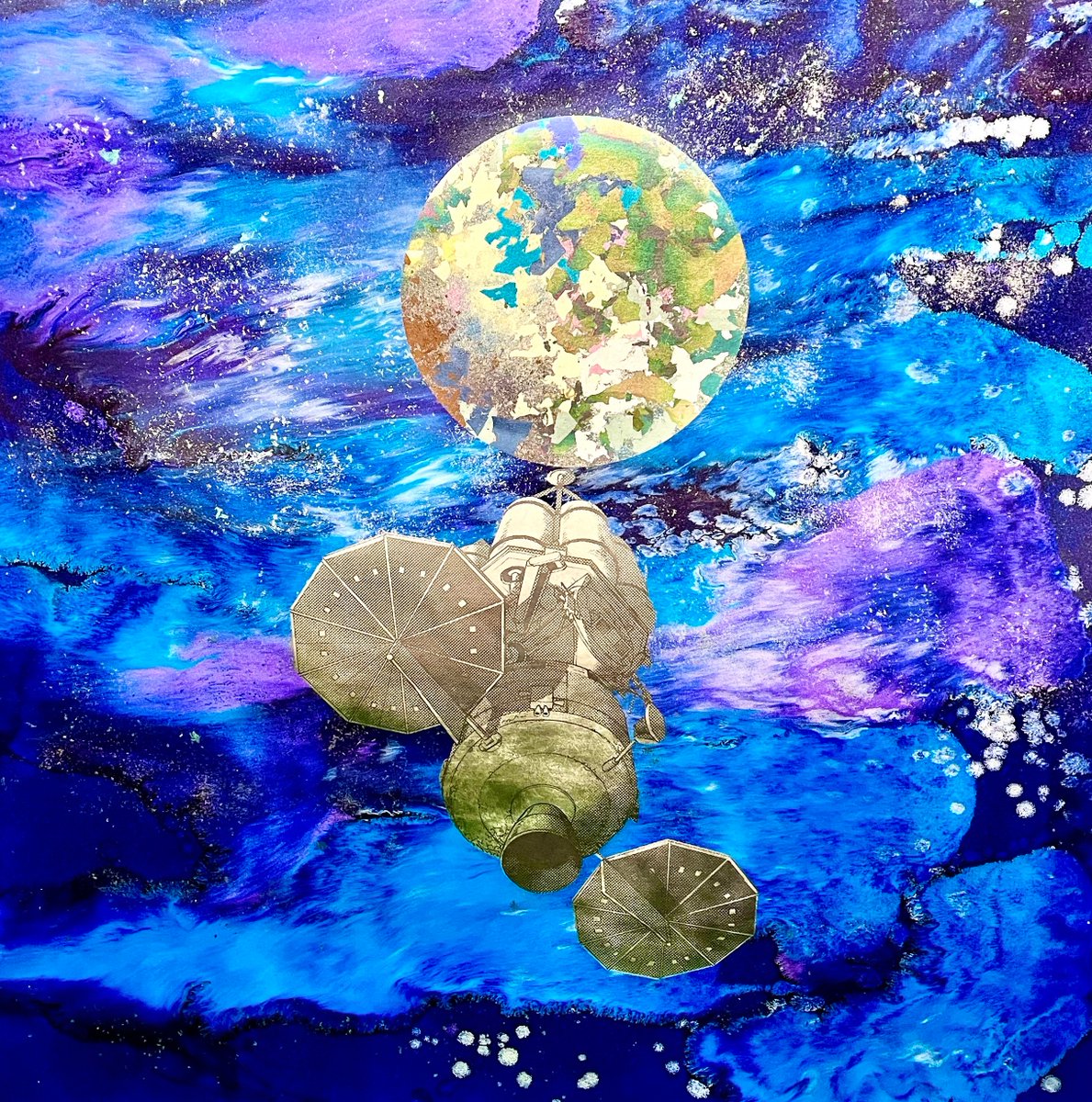 「《#宇宙兄弟アート が本日から!》

京都西陣の伝統工芸とコラボした
宇宙兄弟ア」|宇宙兄弟【公式】🚀のイラスト