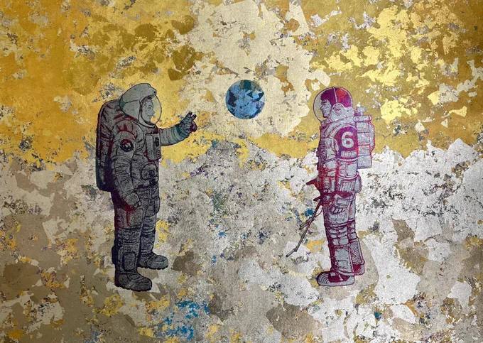《#宇宙兄弟アート が本日から!》

京都西陣の伝統工芸とコラボした
宇宙兄弟アート作品10点がアートフェア東京で展示中です。

『宇宙兄弟』のあのシーンたちが、また違った視点で楽しめます。

展示は13日(日)まで。

近くにいらした際は、ぜひお立ち寄りください!
詳細はスレッドにあります。 
