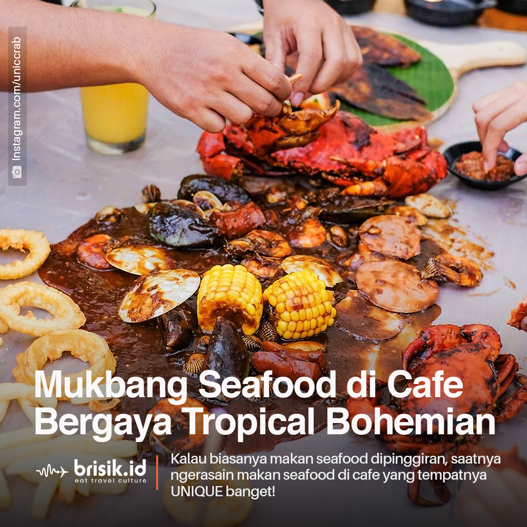 BrisikId's tweet photo. Di 𝐂𝐀𝐅𝐄 tapi malah 𝐌𝐔𝐊𝐁𝐀𝐍𝐆 𝐒𝐄𝐀𝐅𝐎𝐎𝐃? 🦀 Ini dia uniknya Uniccrab! #MalangFoodies #SeafoodMalang

𝐁𝐚𝐜𝐚 𝐒𝐞𝐥𝐞𝐧𝐠𝐤𝐚𝐩𝐧𝐲𝐚: https://t.co/GIdPiOaUdq https://t.co/SeklvizGoz