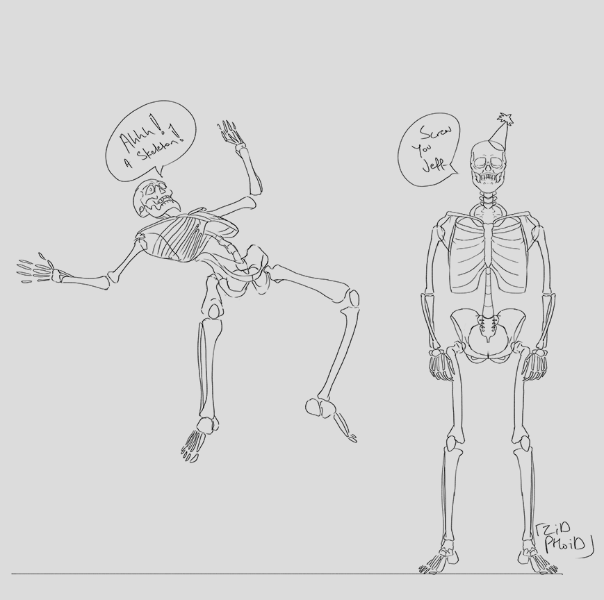 Zidphoid's tweet photo. dont care what anyone says, stuff like this will never be not funny to me
#smoothbrain #Skeleton #studies #bonemech https://t.co/LDjWZ6c9iU