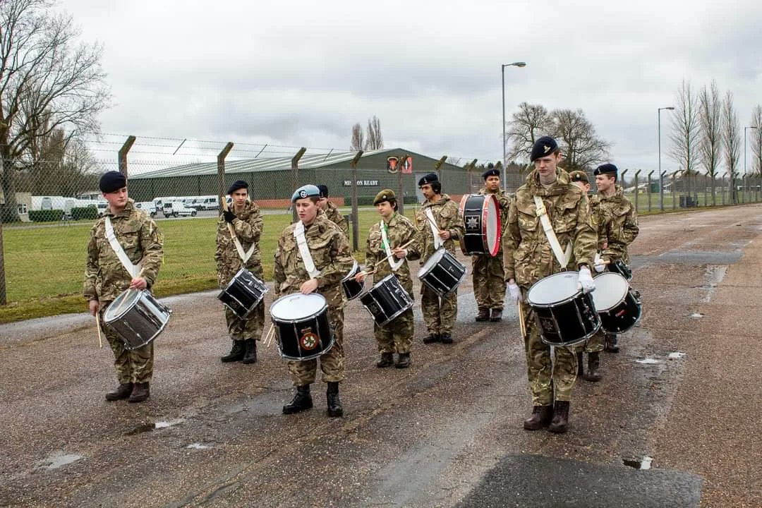 BedsHertsACF's tweet photo. Beds &amp; Herts Corps of Drums is growing from strength to strength, rebuilding after the pandemic to even bigger numbers!! #armycadetsuk #bhacf #music https://t.co/C4t4udfXGY