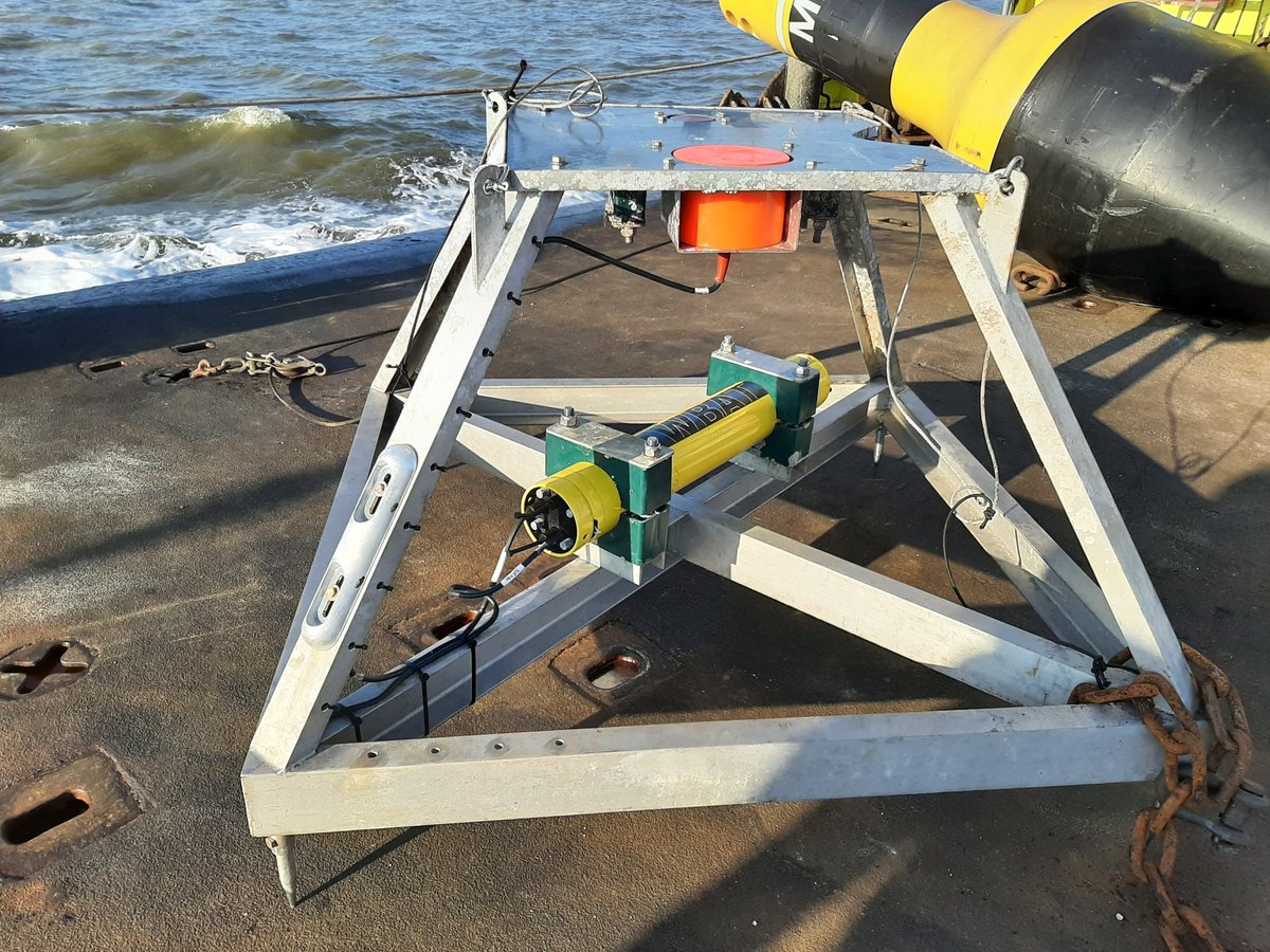 ssakinan's tweet photo. We deployed a #WBAT #mooring (autonomous #simrad echosounder) to observe pelagic fish activity in relation to #Waddenzee at the Dutch - German nautical border for #Swimway project. Located near beautiful Groningen city
the #Westereems  inlet connects North Sea to Wadden Sea. https://t.co/WF8kt2XbDT