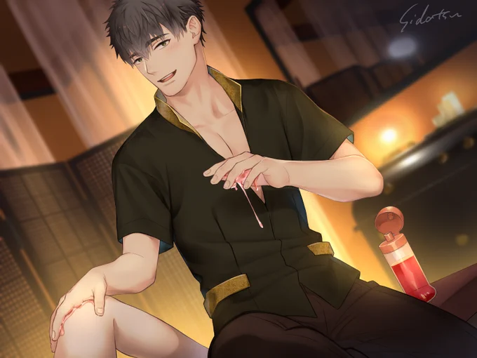耳Honeyさんの
「甘トロ密着セラピー快感漬け」のイラストを描かせていただきました!
大型犬系エッチなお兄さん大好き❣ 