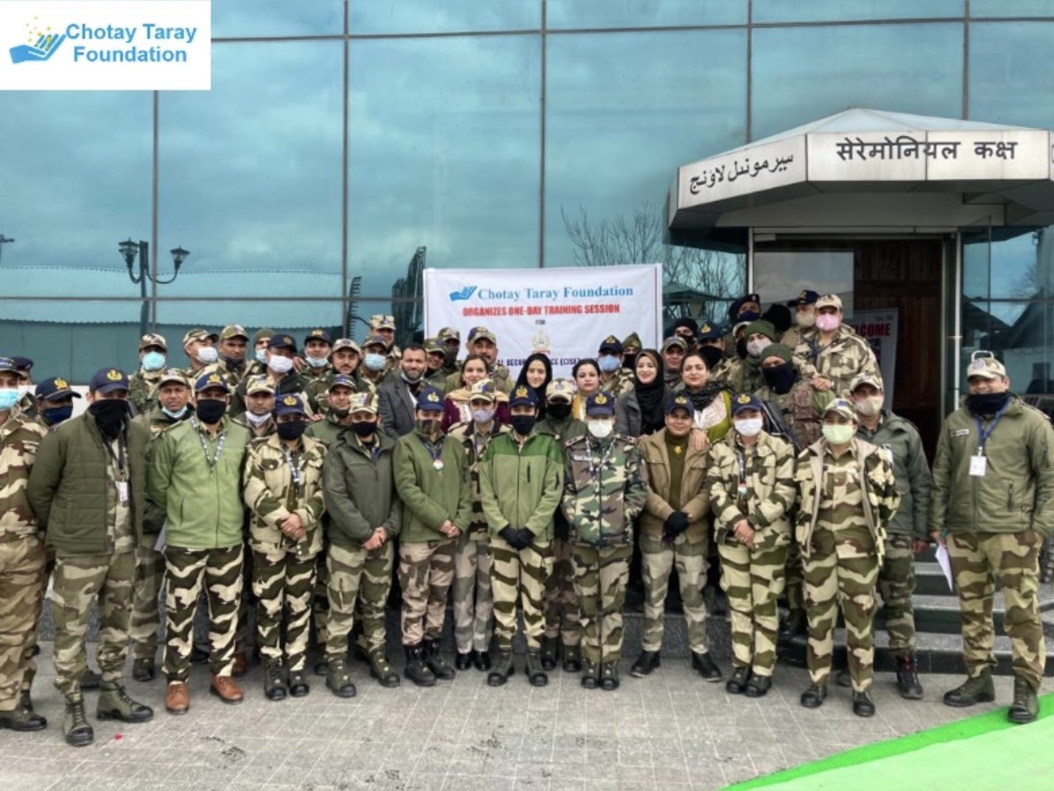 ChotayF's tweet photo. CTF successfully accomplished Training sessions for CISF staff deployed at Srinagar International Airport regarding Ethics and Mannerisms to followed whole dealing with Person with Disabilities.

https://t.co/03fWwitkxl https://t.co/UnEBFaQC65