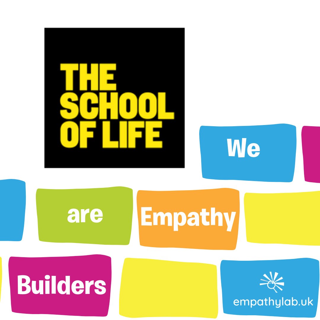 TheSchoolOfLife's tweet photo. We've committed to supporting @EmpathyLabUK in their work to develop a book-based empathy movement to make Empathy Day a major force for social change, involving authors and illustrators in a drive to reach a million children by 2026. #EmpathyBuilders https://t.co/woVKC5U0Na