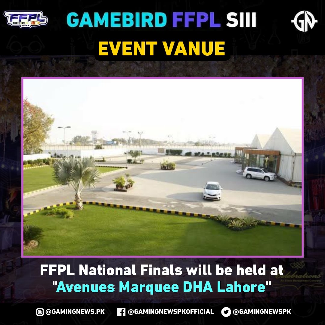 gamingnewspk's tweet photo. GameBird FFPL III Finals will be held at Avenues Marquees in Lahore on March 27
This will be the biggest offline final of Free Fire in Pakistan ever
#GameBirdFFPLIII #FreeFirePakistan #FFPL #esports #pakistan #gamingnewspk https://t.co/vCo4F2eLS6