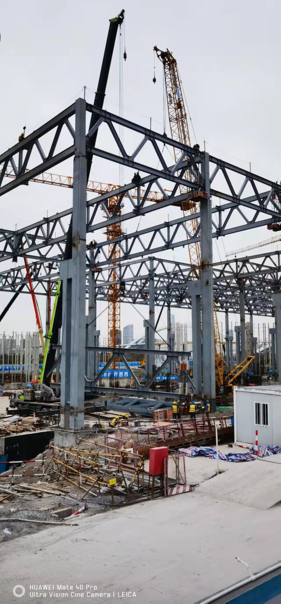 OEMFabrication's tweet photo. Showcase our erection work at Shanghai construction site, the whole erection work is going smoothly.

#steelstructures #erectionwork https://t.co/2u7ENPB2Vn