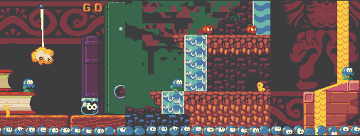 pypebros's tweet photo. Another glimpse at what #BilouSchoolRush and #BilouDreamLand could look like on a 32-color machine like with #genesisdev ... Fair enough, but I'd have to revise that with lots of dither to get detail on greens. https://t.co/14QVgDciol