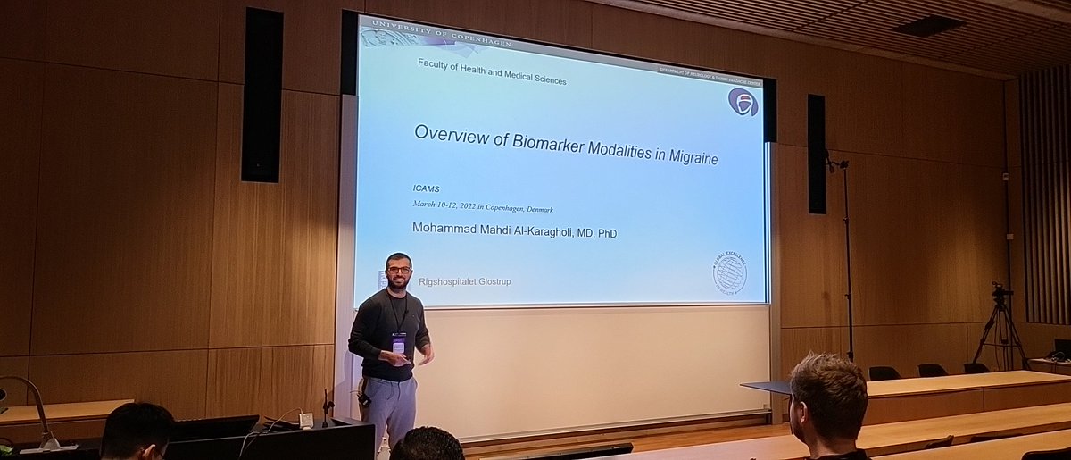 Ghanizada_H's tweet photo. Day #2 #ICAMS @hmru_cph Dr.@Alkaragholi_MM Presenting #Biomarkers #Migraine #Aura #Headache https://t.co/GvYebmKCkh