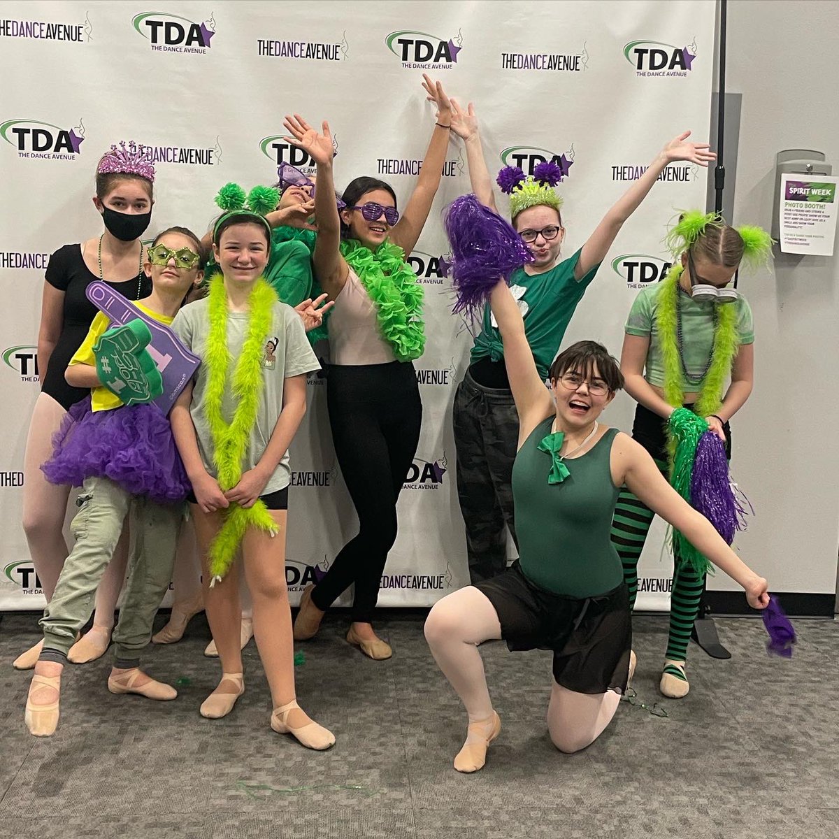 thedanceavenue's tweet photo. TDA Spirit Week Night #3 & 4!! 💜💚#tdaspiritweek https://t.co/768N4z3MIr