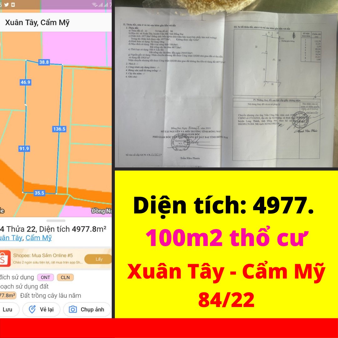 LongThanhLand's tweet photo. Cần bán #84/22 Xuân Tây Cẩm Mỹ, Đất Vườn Sầu Riêng. Đất vuông đẹp, thích hợp đầu tư lâu dài. Diện tích: 4977. 100m2 thổ cư. Gía liên hệ: 0907 285 546 (Có zalo) https://t.co/lRkbdA0Ssa
