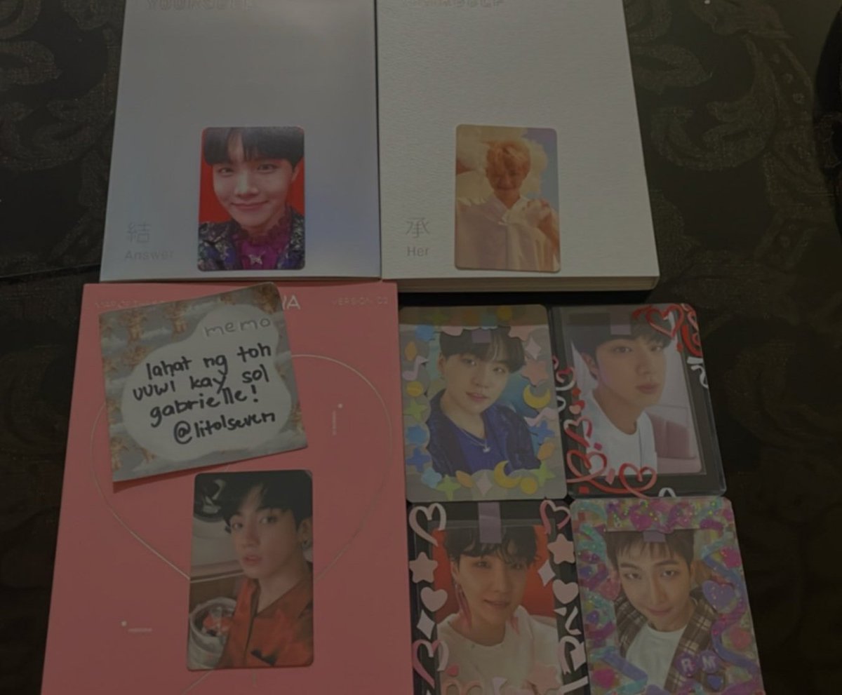 litolseven's tweet photo. { wts lfb ph bts pc jk persona 2 jhope ans s yoongi cream namjin be ess rm ulap }#litolsevencollects_sells 

𓂋 dop: payo (badly need funds right now) 

𓂋 mod: jnt/ggx 
𓂋 mop: gcash
𓂋 reply mine + item https://t.co/CaXfW3jNXf
