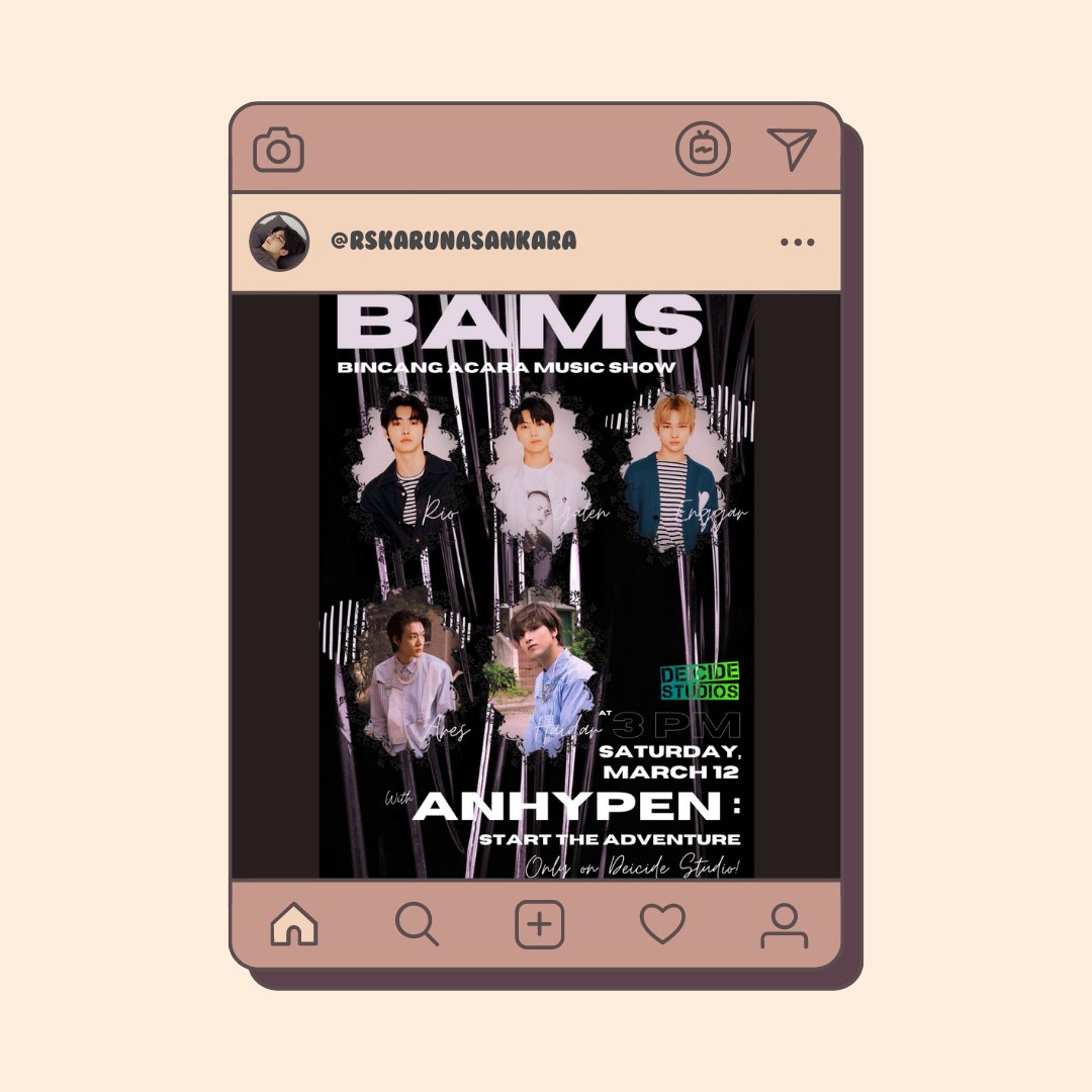 ㅤ

𝗿𝘀𝗸𝗮𝗿𝘂𝗻𝗮𝘀𝗮𝗻𝗸𝗮𝗿𝗮 :
️️────────────

Hello guys, kalian hobi dengerin podcast ga sih? Punya list podcast apa untuk didengarkan besok? Kalau belum punya, akan ku tambahkan list untuk kalian. Podcast @DEICIDESTUDIOS bersama member <a href="/AN__HYPEN/">ANHYPEN</a> nih. 

ㅤ