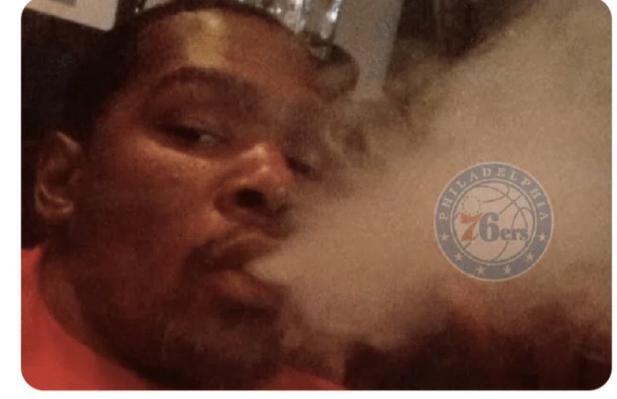 dominos_pink's tweet photo. I’m still smokin it! And life is sweet #Netsvs76ers #BrooklynNets #brooklyngohard https://t.co/JqTlXGJrtr