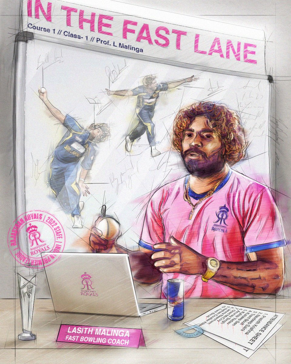 rajasthanroyals's tweet photo. *𝐤𝐢𝐬𝐬𝐞𝐬 𝐭𝐡𝐞 𝐛𝐚𝐥𝐥*
Lasith Malinga. IPL. Pink. 💗
#RoyalsFamily | #TATAIPL2022 | @ninety9sl https://t.co/p6lS3PtlI3