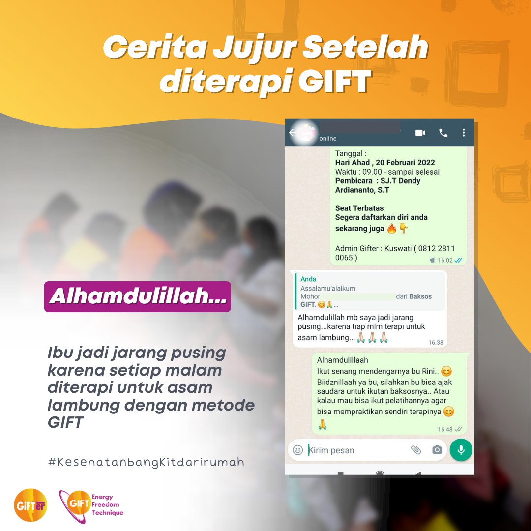 giftindonesia99's tweet photo. Testimoni memberikan bukti, bahwa untuk diterapi itu tidak harus menimbulkan sakit. Anda bisa ikut berpartisipasi sebagai terapis pada acara bakti sosial atau bisa daftar sebagai pasien. 

#terapiwarna #terapibiji #terapigift #energyfreedomtechnique #densus88 #prayfordoktersunard https://t.co/BNGKimNdxh
