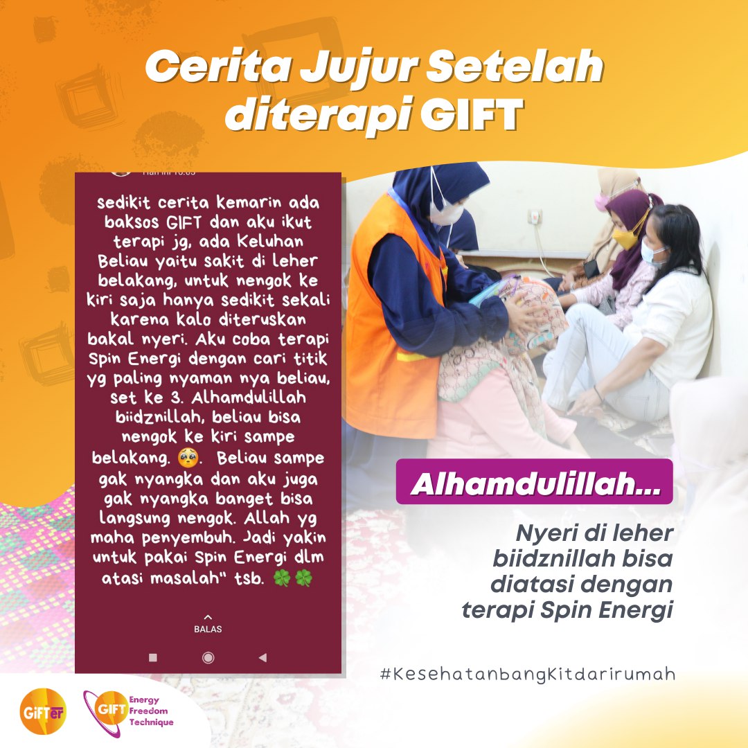 giftindonesia99's tweet photo. Testimoni memberikan bukti, bahwa untuk diterapi itu tidak harus menimbulkan sakit. Anda bisa ikut berpartisipasi sebagai terapis pada acara bakti sosial atau bisa daftar sebagai pasien. 

#terapiwarna #terapibiji #terapigift #energyfreedomtechnique #densus88 #prayfordoktersunard https://t.co/BNGKimNdxh