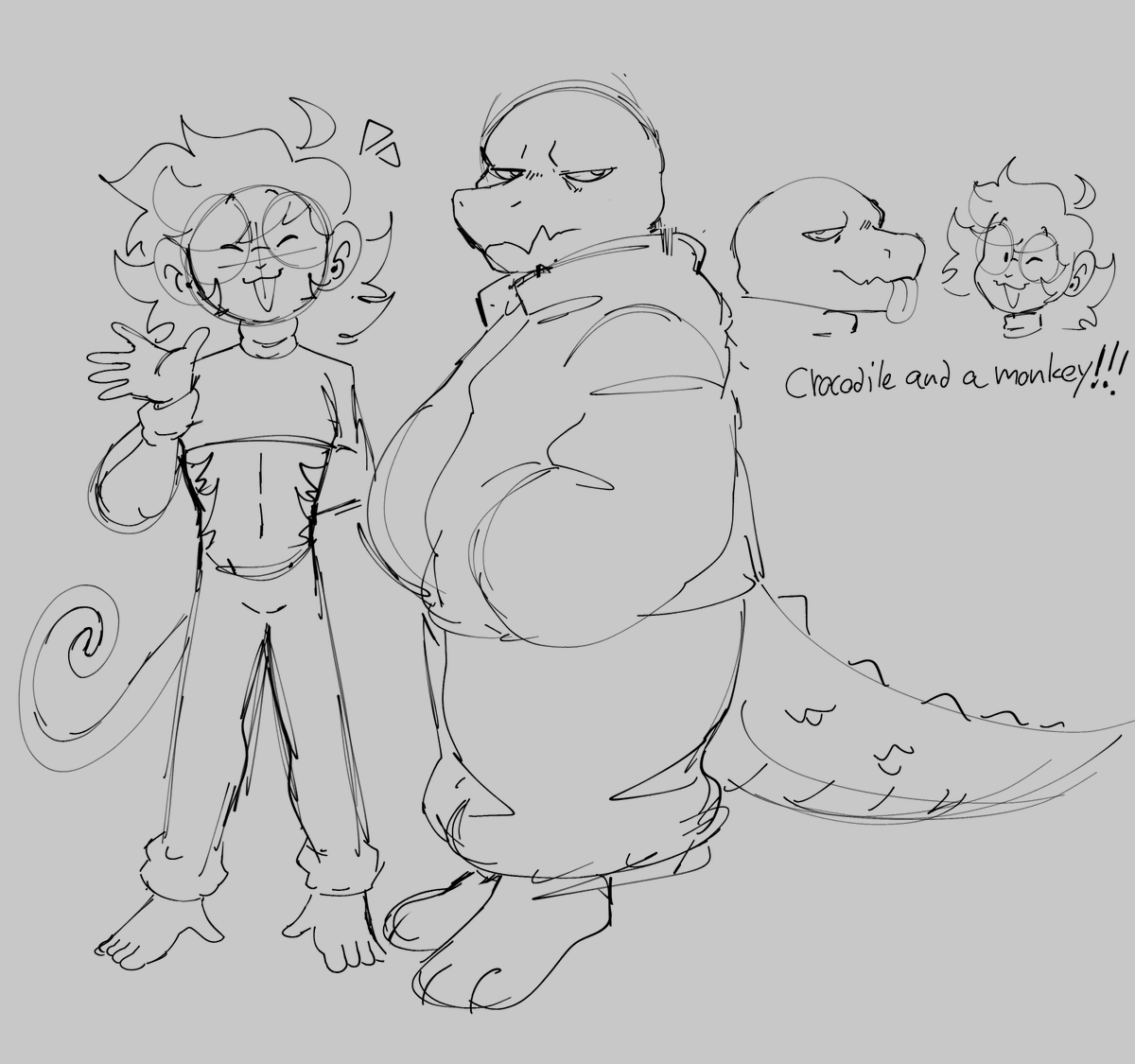 A crocodile and a monkey?!? surely nothing can go wrong. @datbx_ 