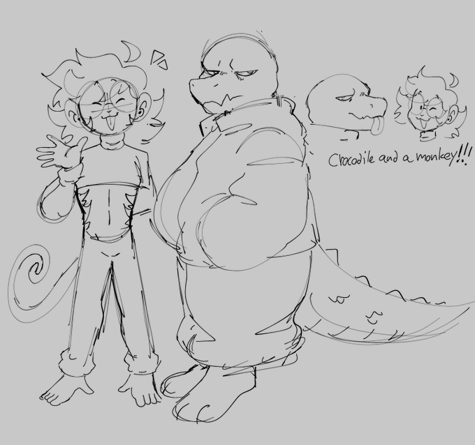 A crocodile and a monkey?!? surely nothing can go wrong. @datbx_ 