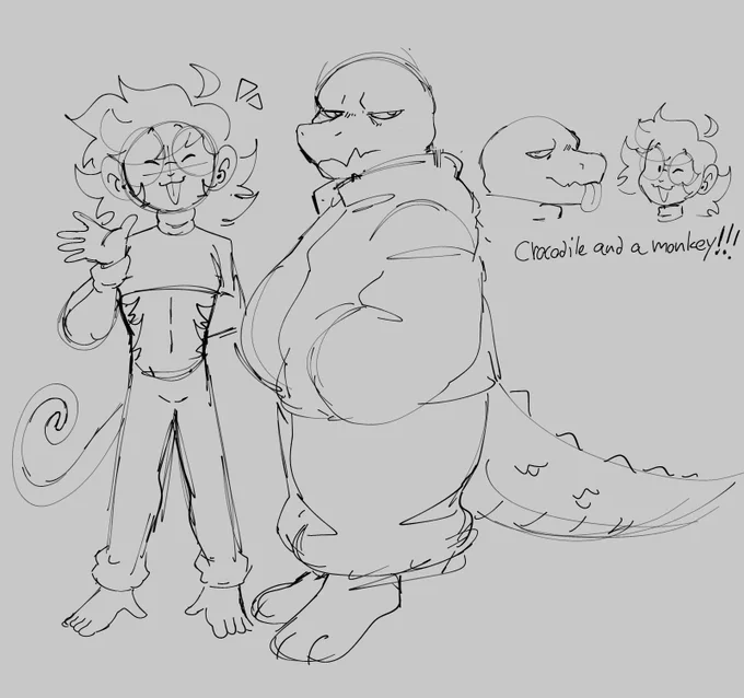 A crocodile and a monkey?!? surely nothing can go wrong. @datbx_ 