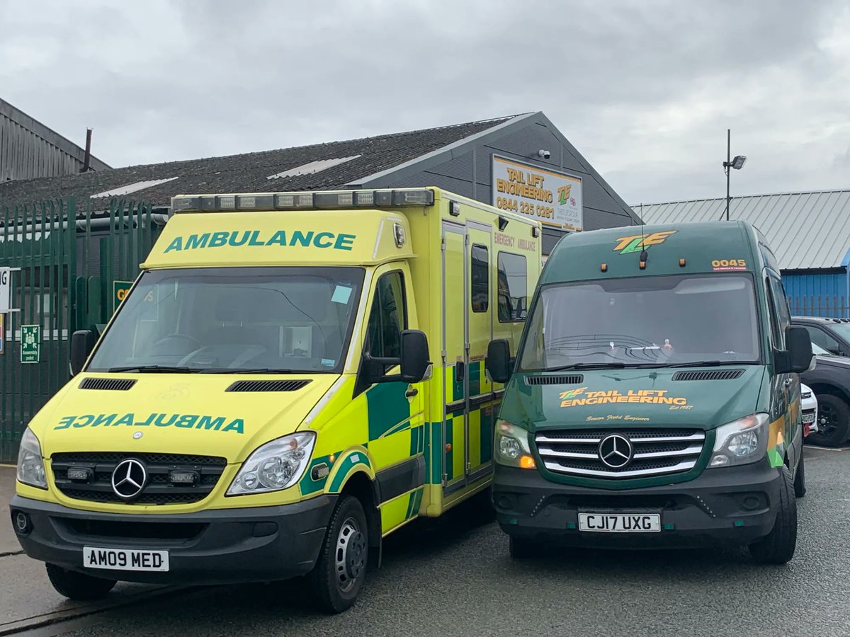 TLE247's tweet image. Tail Lifts are found on all sorts of vehicles, just like this Ambulance. Whether you have a private vehicle with a wheelchair lift or operate a fleet of HGV’s the reliability of your tail lift is essential. For information on our 24hr breakdown service call 08442250281 #countonus